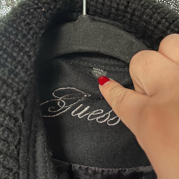 Guess Black Double-Breasted Trench Coat - Picture 3 of 6